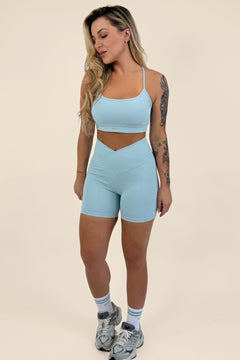 SHORTS FLORA - Céu Azul