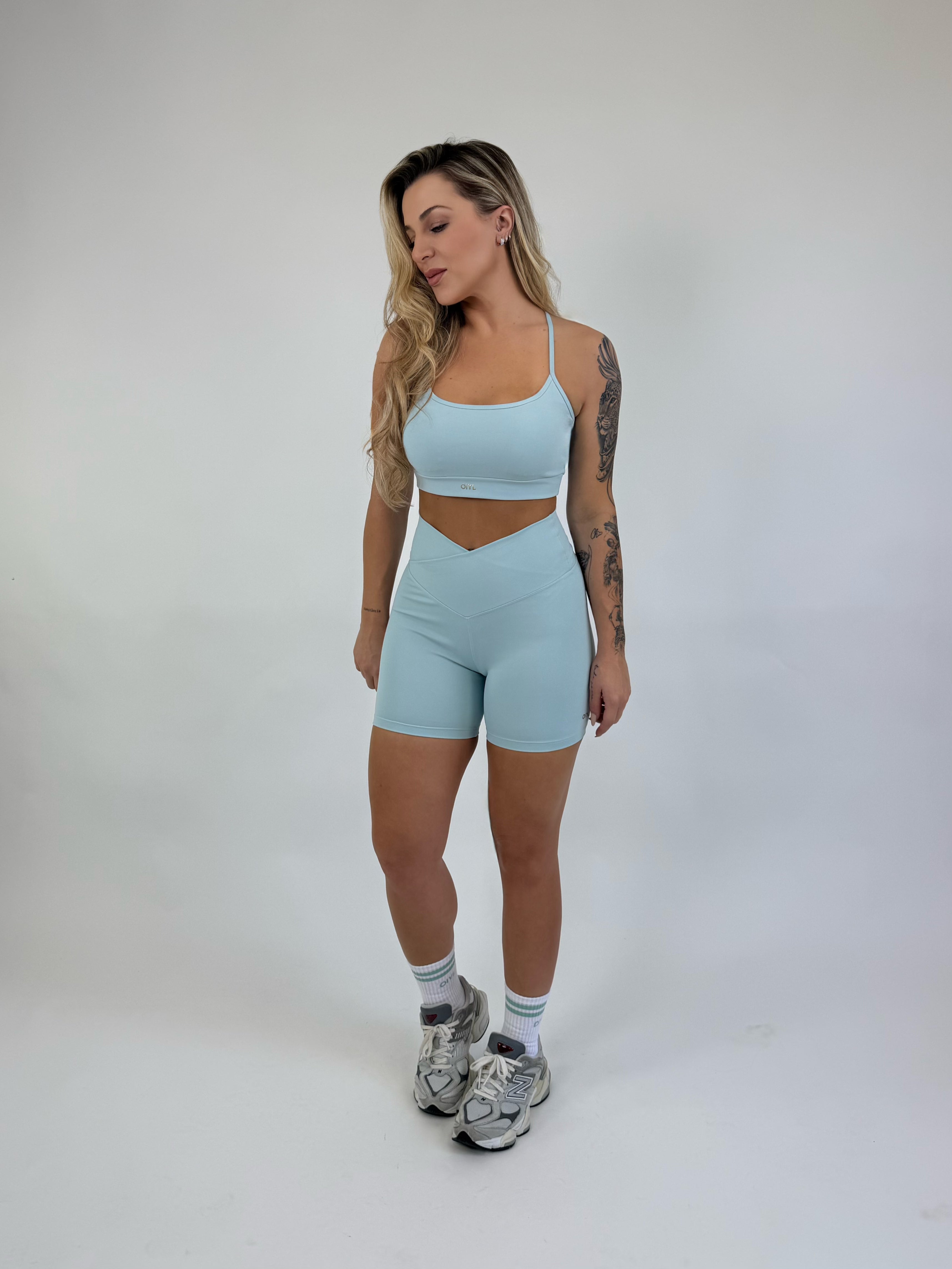 SHORTS FLORA - Céu Azul